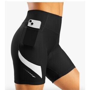 Bikewa Women's 4D Padded Bike Shorts High Waist Cycling Underwear Women Road XXL
